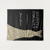 Black Gold Dress zevy & Fabulous 70th Birthday Wandkleed (Voorkant (horizontaal))