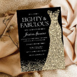 Black Gold Dress zevy & Fabulous 80th Birthday Kaart<br><div class="desc">Black Gold Dress Zeventiy & Fabulous 80th Birthday Variaties op uitnodiging en overeenkomende objecten in onze winkel</div>