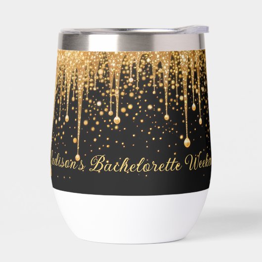 Black Gold Dripping Glitter Bachelorette Party (Links)