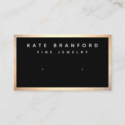 Black Gold Earring Display Visitekaartje (Voorkant)