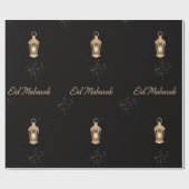 Black/Gold Eid Wrapping Paper Cadeaupapier (Vlak)