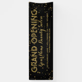 Black Gold Elegant Business Boutique Grand Opening Spandoek (Verticaal)
