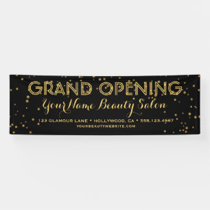 Black Gold Elegant Business Boutique Grand Opening Spandoek