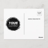 Black & Gold Elegant Business Open House Uitnodigi Briefkaart (Achterkant)