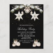 Black & Gold Elegant Holiday  Briefkaart (Voorkant)