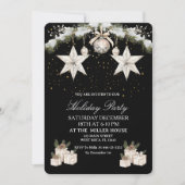 Black & Gold Elegant Holiday Kaart (Voorkant)