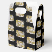 Black Gold Elegant Merry-kerstreces  Bedankdoosjes (Geopend)