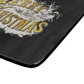 Black Gold Elegant Merry-kerstreces  Snijplank (Hoek)