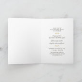 Black & Gold Elegant Roos Memorial Service Uitnodi (Binnen)