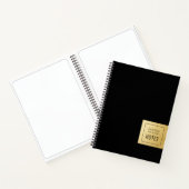 Black Gold Elegant Simple Personal Notitieboek (Binnen)