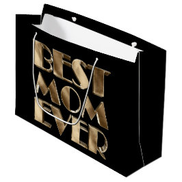 Black Gold Elegant Typografie Beste mama ooit Groot Cadeauzakje