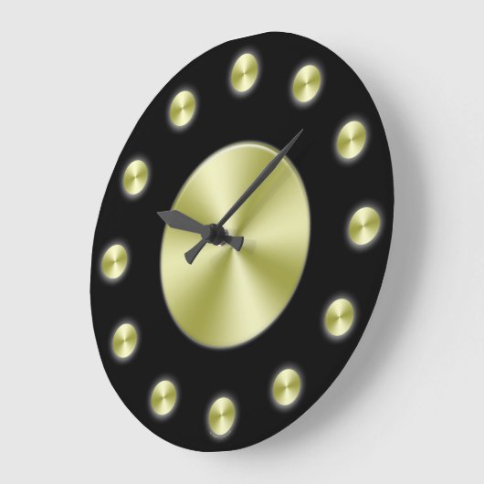 Black Gold Elegant-wandklok Grote Klok (Hoek)