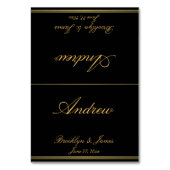 Black Gold Elegant Wedding Place Kaarten Kaarten (Voorkant)