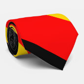 Black Gold en Red Broad University Stripe Stropdas (Opgerold)