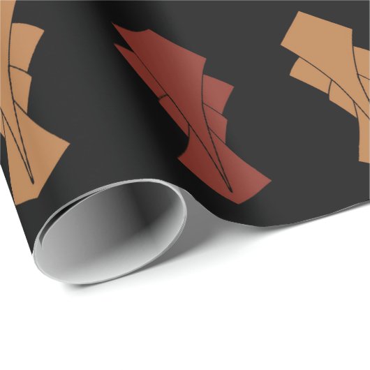 Black Gold en Rust Fantail Cadeaupapier (Rol Hoek)