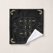 Black Gold- en Silvcer-cirkels Bad Handdoek (Wasdoekje)