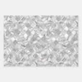 Black, Gold en Silver Moroccan Quatrefoil Inpakpapier Vel (Voorkant 3)