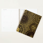 Black Gold Ethnic Floral Daily Planner Notebook (Display)