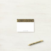 Black Gold Ethnic Floral Personalize Notes (Op bureau)