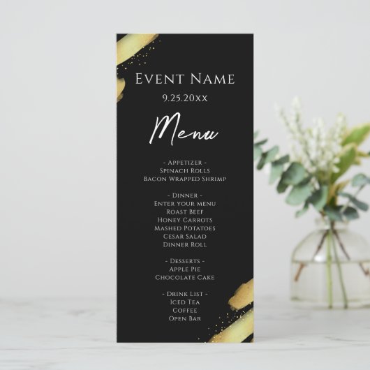 Black Gold Event Menu (Staand voorkant)