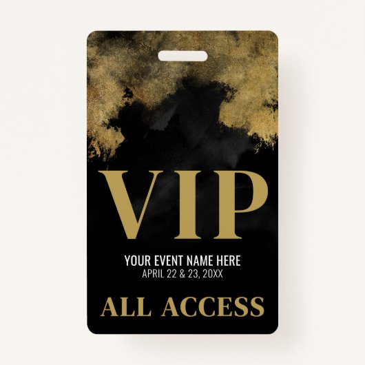 Black Gold Event VIP Badge (Achterkant)
