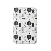 Black Gold Eyelashes Glam Badmat (Voorkant Verticaal)