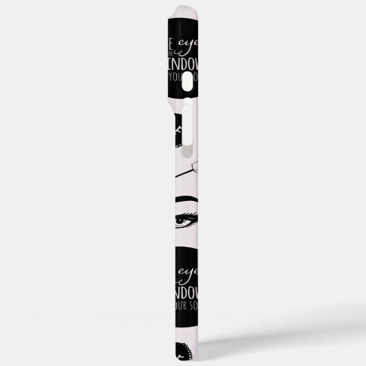 Black Gold Eyelashes Glam Birthday Case-Mate iPhone Case (Achterkant / Links)