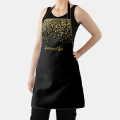 Black Gold Faux Glitter - persoonlijk Schort (Insitu)