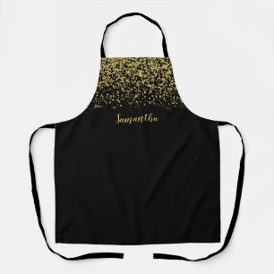 Black Gold Faux Glitter - persoonlijk Schort