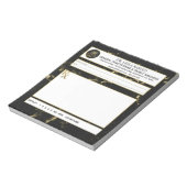 Black & Gold Faux Marble Doctor Prescription Notitieblok (Linkerzijde)