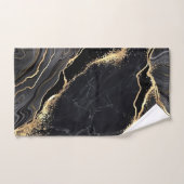 Black Gold Faux Marble Elegant Bad Handdoek (Handdoek)