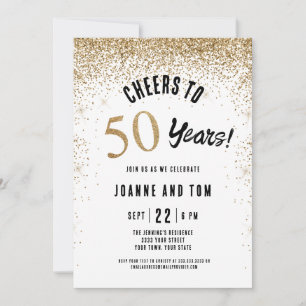 Black Gold Felicitaties met 50 Jaar Huwelijksjubil Kaart