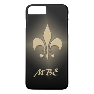 Black Gold Fleur de Lis iPhone 8/7 Plus Hoesje