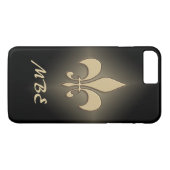 Black Gold Fleur de Lis Case-Mate iPhone Case (Achterkant (Horizontaal))