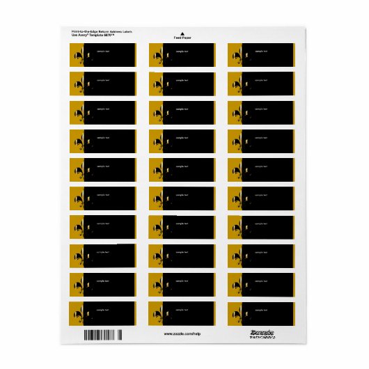 Black Gold Fleur de lis Etiket (Full Sheet)