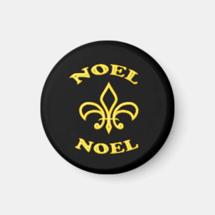 Black Gold Fleur de Lis Magnet