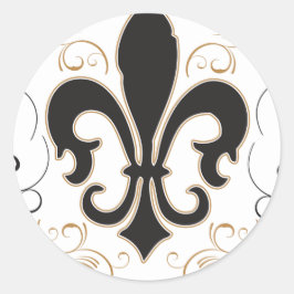 black_gold Fleur Ronde Sticker
