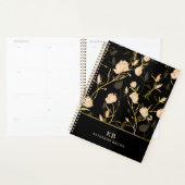 Black Gold Floral Elegance Trendy 2026  planner (Display)