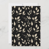 Black Gold Floral Mason Jar Vrijgezellenfeest Kaart (Achterkant)