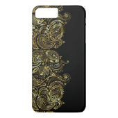 Black & Gold Floral Paisley Lace Case-Mate iPhone Case (Achterkant)
