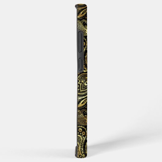 Black & Gold Floral Paisley Lace Samsung Galaxy Hoesje (Rechterkant)