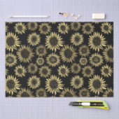 Black Gold Floral - Zonnebloempapier Tissuepapier (Craft)
