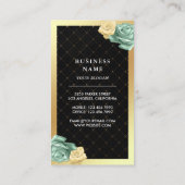 Black Gold Foil Aangepaste Mint Green Cake Bakery Visitekaartje (Achterkant)