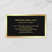 Black Gold Foil Home Logo Makelaars Visitekaartje (Achterkant)