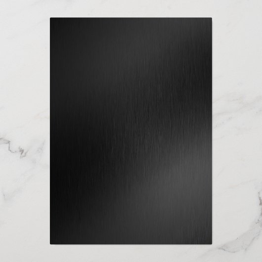 Black Gold Foil kalligrafie Simple Elegant Folie Uitnodiging (Achterkant)