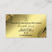 Black Gold Foil met dank voor uw aankoop Visitekaartje (Achterkant)