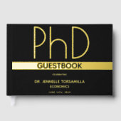 Black Gold Foil PhD Afstuderen Gastenboek (Voorkant)