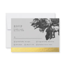 Black Gold Foil Stripe QR CODE BACK Weddenschap