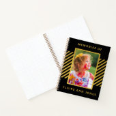 Black Gold Foil Stripes Child Memory Notitieboek (Binnen)