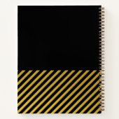Black Gold Foil Stripes Child Memory Notitieboek (Achterkant)